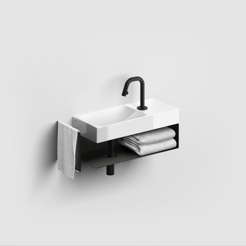 Clou Vale Lave-main 45cm avec trou pour robinet à droite Céramique Blanc brillant SW451462