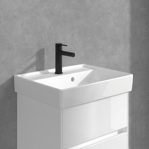 Villeroy & Boch Loop & Friends 1 greeps wastafelkraan - zonder waste - mat zwart SW974144