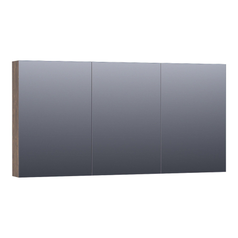 BRAUER Impress armoire de toilette - 140x70x15cm - sans éclairage - avec 3 portes de miroir double face - Grove SW392917