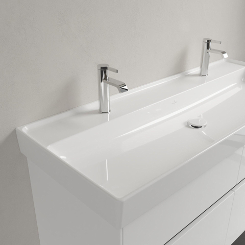 Villeroy & Boch Collaro meubelwastafel - 120x47cm - zonder overloop - 2 kraangaten - White Alpine (glans wit) SW358383