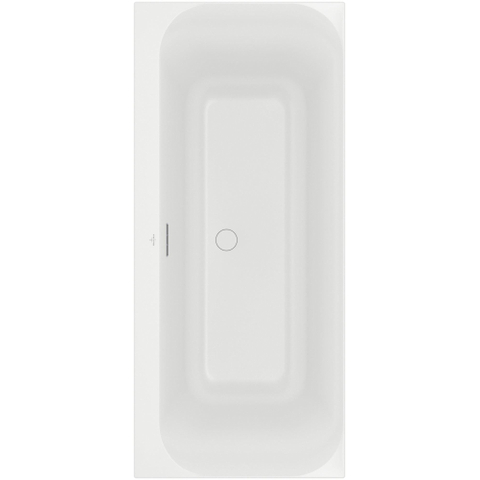 Villeroy & Boch Loop & Friends kunststof duobad acryl rechthoekig square - 170x75x47cm - Stone White (mat wit) SW702034