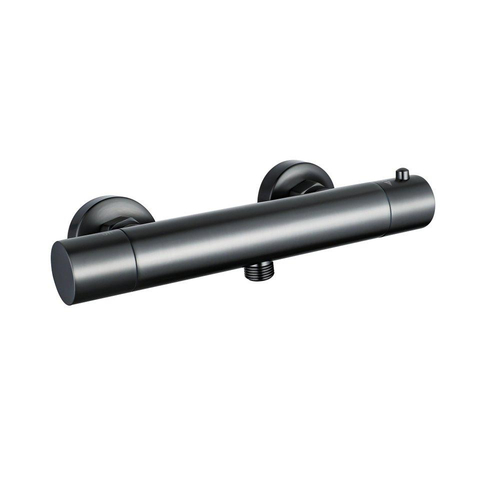 Fortifura Calvi douchekraan - met glijstangset - met staafhanddouche - gladde doucheslang - PVD - geborsteld gunmetal (antraciet) SW811919