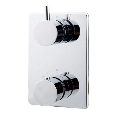 Wiesbaden Caral Ensemble de finition thermostat encastré 2 voies chrome SW62492