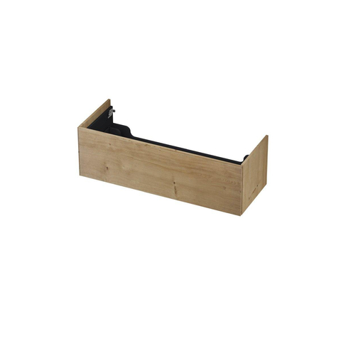 INK Wastafelonderkast - 120x45x37.6cm - 1 lade - push to open - met rechte opdekfronten - MDF - Ash grey SW639904