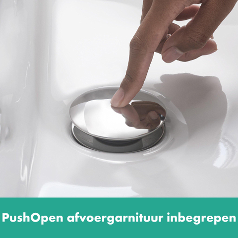 Hansgrohe Talis e 1 greeps wastafelkraan - 80 PushOpen plug - hoogglans chroom SW28978