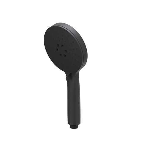 IVY Pact Ensemble de douche pluie - encastré - inverseur d'arrêt 2 voies - bras de plafond 30 cm - douche de tête ronde medium 20 cm - support avec sortie - flexible de douche 150 cm - douchette 3 jets - Noir mat PED SW1035451