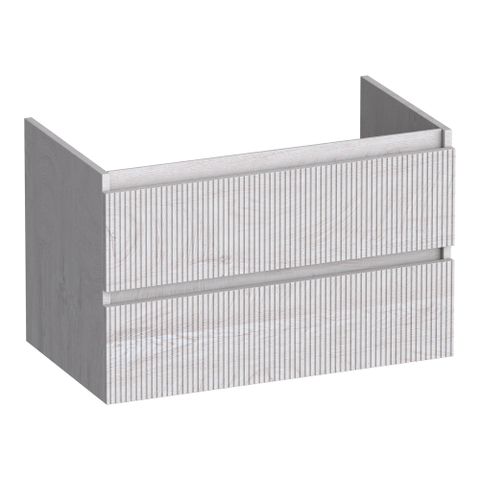 BRAUER Joy Wavy meuble sous-lavabo 80 2 tiroirs softclose - sans poignée - 1 découpe pour siphon - Forest Seashell SW1201382