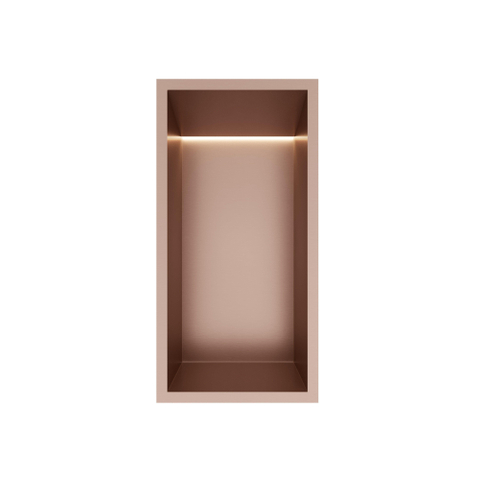 Hotbath &MORE Inbouwbox of inbouwnis - 30x15x10 - met LED - IP44 - PVD - geborsteld koper SW1246535