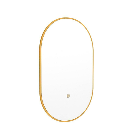 Mondiaz GLOW miroir – ovale – 45 x 90 cm – LED indirecte tout autour – capteur de mouvement – Ocher (jaune) SW1105143