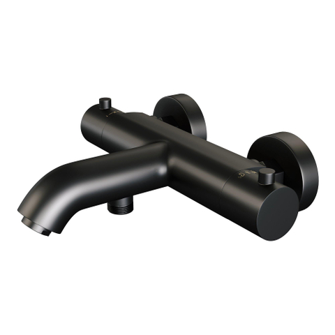 Robinet de baignoire Brauer Black Edition à poser - ensemble de douche - 2 fonctions - 2 boutons lisses - douchette à main 1 jet - noir mat SW1164671