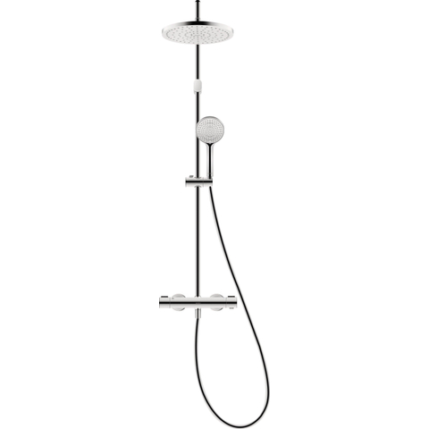 Duravit Shower systems Douchesysteem - met douchekraan - thermostatisch - met koppelingenHOH=15cm - met hoofddouch - glans chroom SW962518