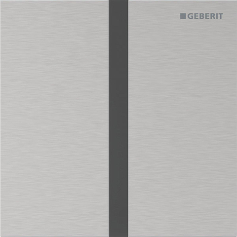 Geberit Type 40 urinioir bedieningsplaat - 230V - vierkant - rvs geborsteld/easy-to-clean - rvs geborsteld SW1237166