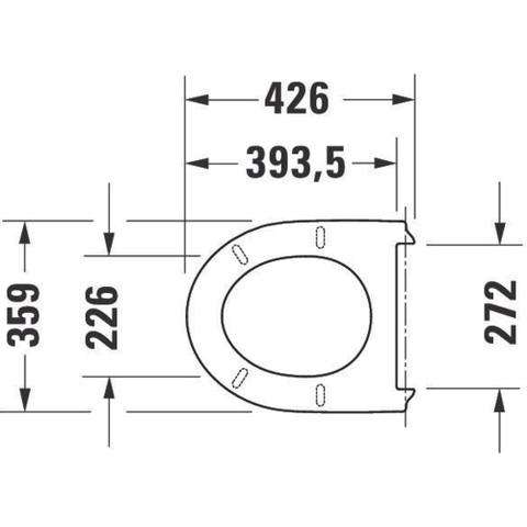 Duravit DuraStyle Basic WC-zitting 36.9x43.3x4.2cm compact met softclose met quickrelease Kunststof wit SW472394