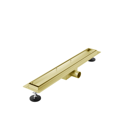 Adema Ralo douchegoot - 70cm - zonder rooster - met flens - geborsteld Goud TWEEDEKANS OUT14397