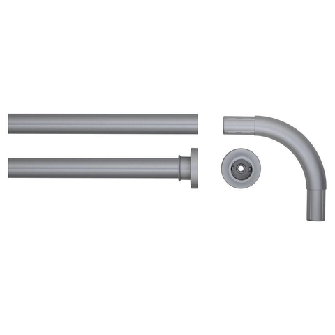 Sealskin Seallux Tringle de rideau de douche Set d''angle 90x90cm Ø 28 mm Aluminium Aluminium mat CO276666205