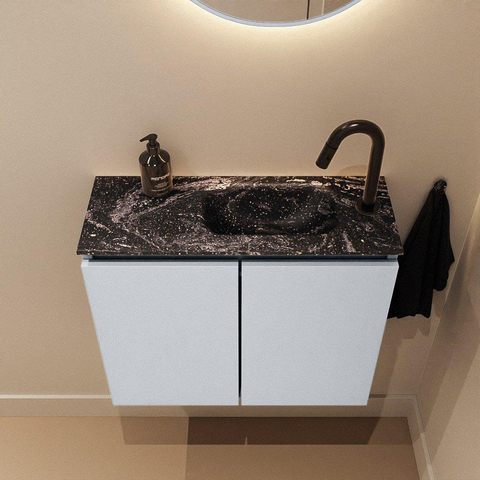 MONDIAZ TURE-DLUX Meuble de toilettes 60cm Clay. Lavabo EDEN Lava position à droite. Avec 1 trou de robinet. SW1105194