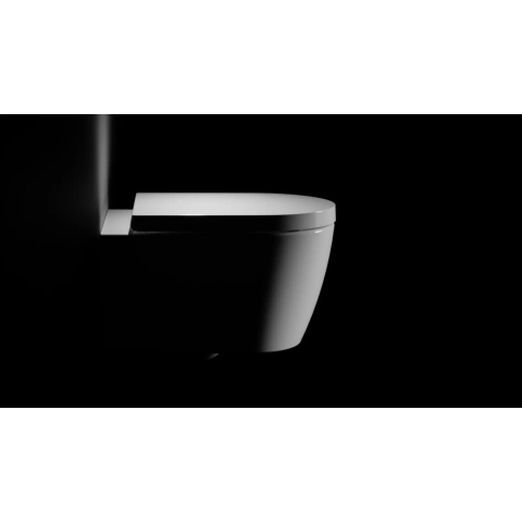 Duravit ME by Starck Hero Edition hangtoilet - 37x54cm - rimless - zonder zitting - hoogglans wit SW1435278