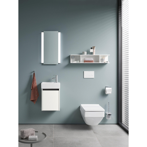 Duravit Ketho.2 Wastafelonderbouwkast - met 1 deur - 36.4x23.8x44cm rechts - met greep antraciet - wit supermat SW772018