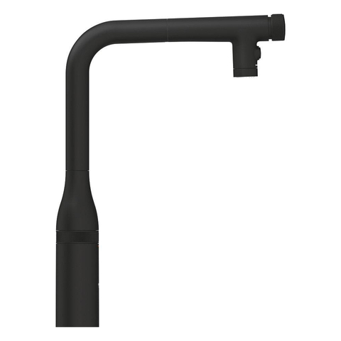 Grohe Essence SmartControl 1-gats Keukenkraan - uittrekbare uitloop - 2 straalsoorten - voorsprong 20.1cm - phantom black (zwart) SW901526