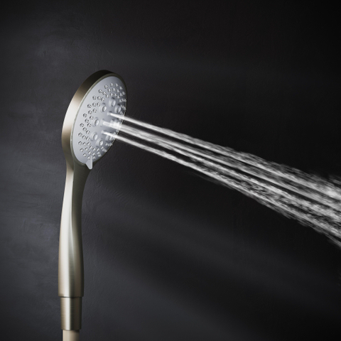 Hotbath Mate Handdouche - met 3 standen - 23cm - diameter 10cm kunststof - kunststof - geborsteld nikkel (RVS) SW12479