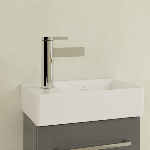Villeroy & Boch Avento fontein - 1 kraangat links - zonder overloop - 36x22cm - White Alpine (glans wit) SW420533