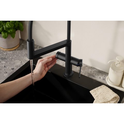 Hansgrohe Talis Select M54 PowderSpray eengreeps keukenkraan Semi-Pro 3jet mat zwart SW1383041