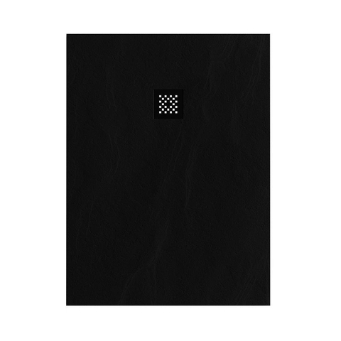 BRAUER Asteroid Douchebak 90x120 incl. antislip en antibacterieel mineraalmarmer mat zwart SW543409