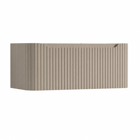 H&R Badmeubelen Juice Wastafelonderkast - 100x45x40cm - afgeronde hoeken - 3D-front - 1 lade - geïntegreerde greep - olive SW1259178