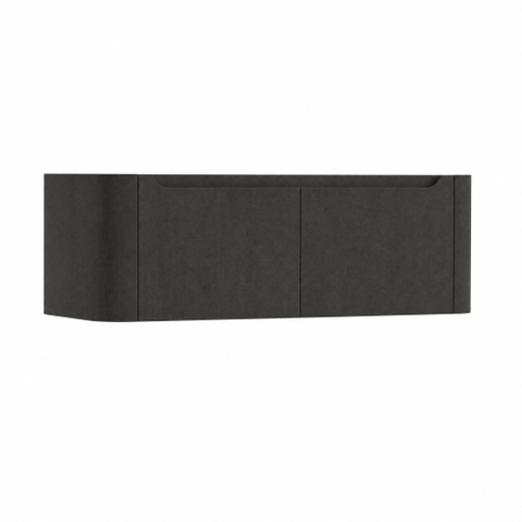 H&R Badmeubelen Juice Wastafelonderkast - 120x45x40cm - afgeronde hoeken - 2 lades - geïntegreerde greep - basalt SW1259345