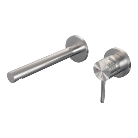 BRAUER Stripe Mitigeur lavabo encastré - bec droit et rosaces - modèle A1 - couleur inox brossé PVD SW1435029