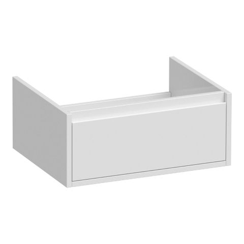 Saniclass New Future Thin meuble salle de bains 59x25x45.5cm avec softclose sans porte 1 tiroir blanc haute brilliance SW86550