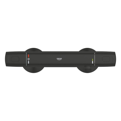 Grohe Precision Trend QuickFix Douchekraan - thermostatisch - zonder omstel - met koppelingen - HOH=15cm - matte black (mat zwart) SW1126344