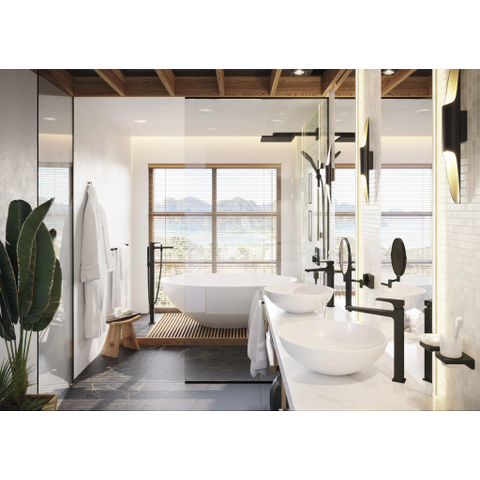 Hansgrohe AddStoris Q zeephouder - met schaal - mat zwart SW651521