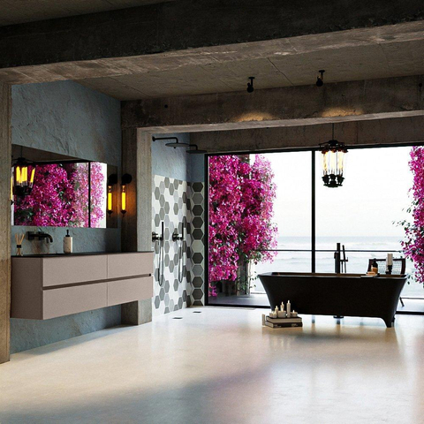 MONDIAZ LUNDY Baignoire îlot - 170x75cm - Urban SW491609