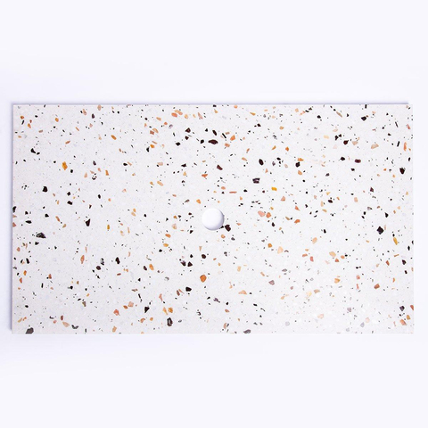 Saniclass Tops Plan de toilette - 80x1.8x46cm - 1 évacuation - sans trous de robinet - Terrazzo SW915229