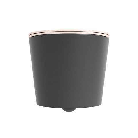 Mondiaz LAVIE hangtoilet – spoelrandloos – 36 x 53 cm – met softclose zitting – Dark grey (grijs), zitting Rosee (roze) SW1208684
