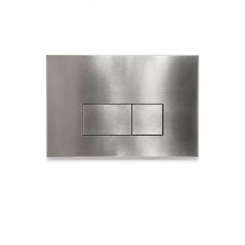 QeramiQ Dely Swirl Ensemble WC - réservoir encastré Qeramiq Flush - abattant slim - plaque de commande en métal inox - boutons rectangulaires - blanc mat SW1578394