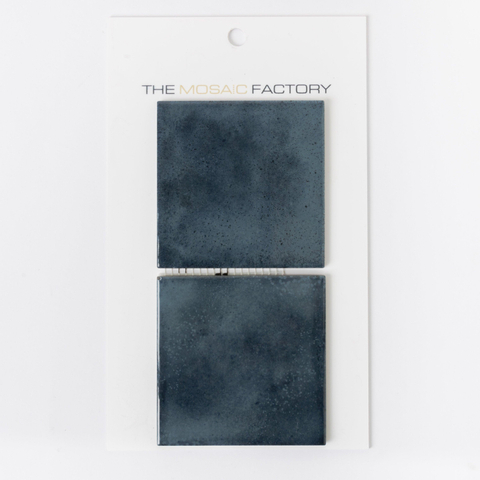 ÉCHANTILLON The Mosaic Factory Kasba carreau mosaïque 9.7x9.7x0.65cm carreau mural pour intérieur et extérieur carré porcelaine Brillant Indigo SW862328