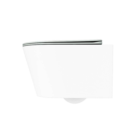 Mondiaz LAVIE hangtoilet – spoelrandloos – 36 x 53 cm – met softclose zitting – Talc (wit), zitting Greey (lichtgroen/grijs) SW1208630