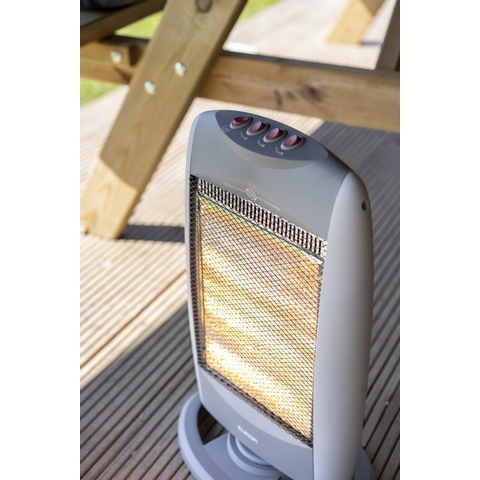 Eurom Safe-t-Shine compact 1200 Radiateur halogène 1200 watt 22x32x50cm gris SW486888