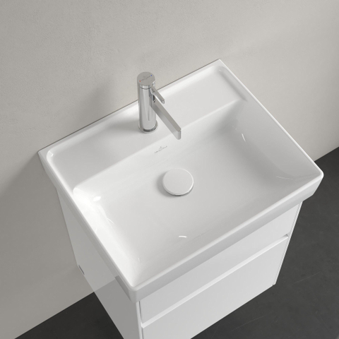 Villeroy & Boch Collaro fontein - 50x40cm - zonder overloop - 1 kraangat CeramicPlus - White Alpine (glans wit) SW358372