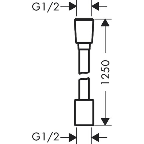 Hansgrohe Designflex Textiel - doucheslang - 125cm - geborsteld brons SW918201