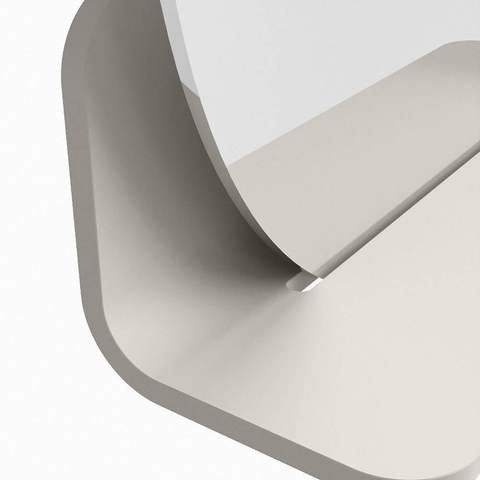 Mondiaz SPOT miroir – Ø 40 cm – avec tablette – Linen (blanc cassé) SW1235551