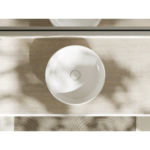 Hansgrohe Xuniva S Waskom - 40x40cm - rond - zonder kraangat - zonder overloop - smartclean - glans wit SW995511