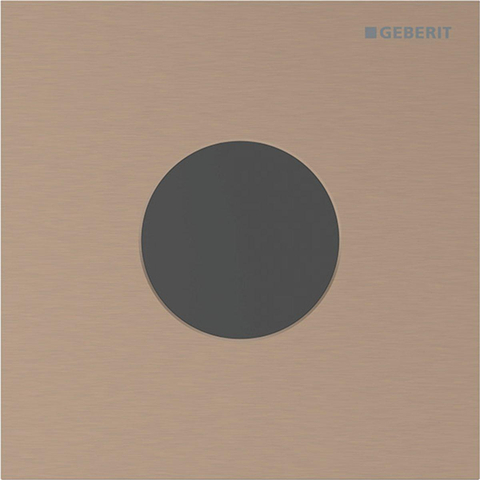 Geberit Type 40 urinioir bedieningsplaat - 230V- rond - rood goud/geborsteld/easy-to-clean - geborsteld roodgoud brons (koper) SW1237121