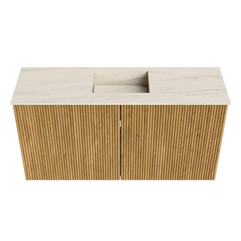 Mondiaz JOYA-DLUX Meuble de salle de bains 80cm - couleur Chêne - Vasque FAYE position Milieu Sans trou de robinet couleur Meli. SW1423982