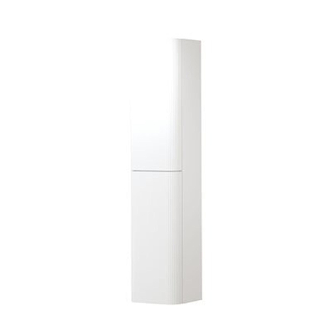INK Concept R Hoge Kast - 35x35x169cm - 2 deuren - afgeronde hoeken - verticaal gefreesd - tbv grepen - linksdraaiend - mat wit SW1405454