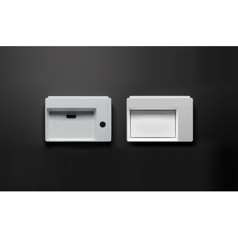 Clou Flush lave-mains 35,5x24,5cm avec bonde incluse avec trou de robinetterie céramique blanc brillant SW106237