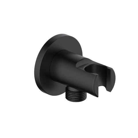 FugaFlow Eccelente Acces Ensemble de douche de tête encastré - thermostatique - bras de plafond - douche de tête 30cm - douchette à barre - flexible de douche métallique - noir mat SW1450495