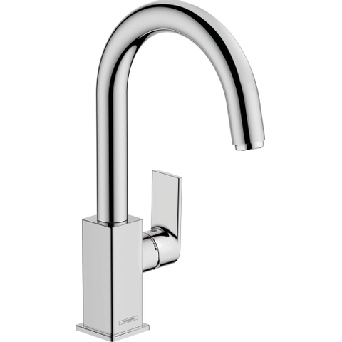 Hansgrohe Vernis Shape 1 greeps wastafelkraan - 210 met draaibare uitloop - met trekwaste - hoogglans chroom SW651435